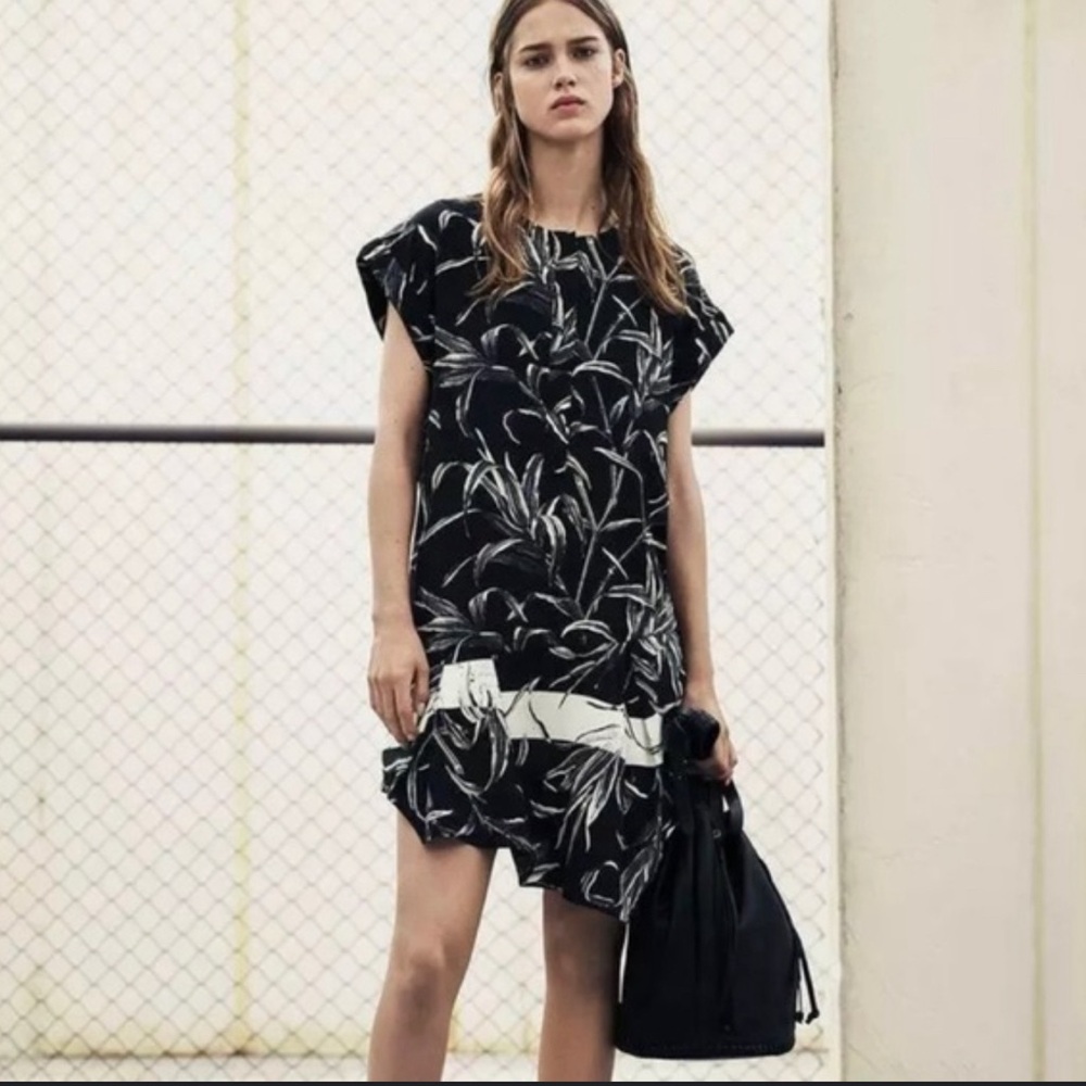 ALL SAINTS Roka Willow Silk Dress‎ Tunic 8 Asymmetrical